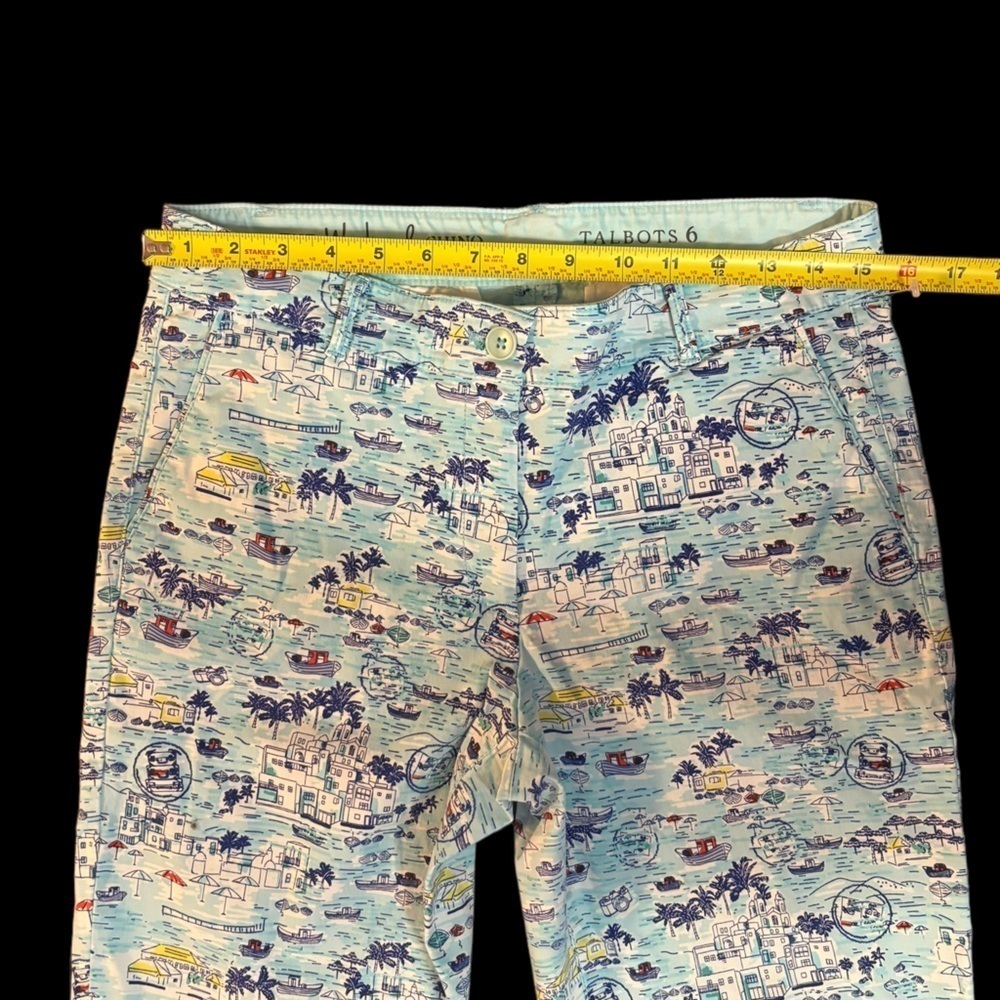 Talbots Mid Rise the weekend chino pants Ankle toile beach resort blue … - Picture 9 of 11